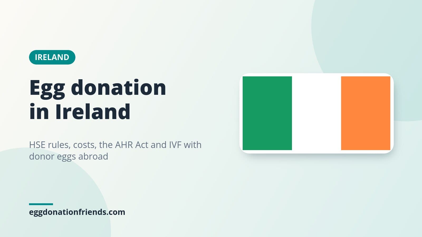 Egg donation in Ireland: HSE rules, costs, the AHR Act and IVF with donor eggs abroad