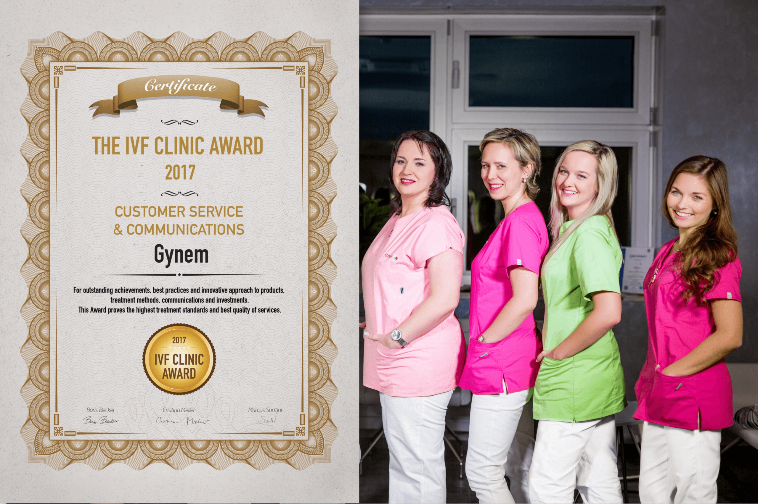 IVF CLINIC AWARD 2017 – Gynem – Customer Service & Communications