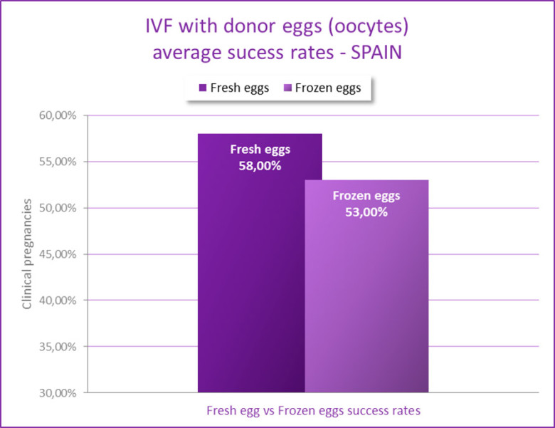 IVF Egg donation success rates in Spain